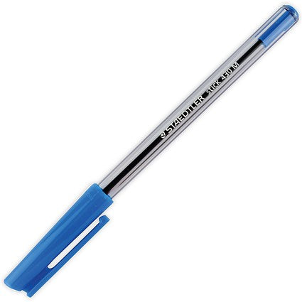 Staedtler Stick 430 Ballpoint Pen, Medium, Blue, Pack of 10