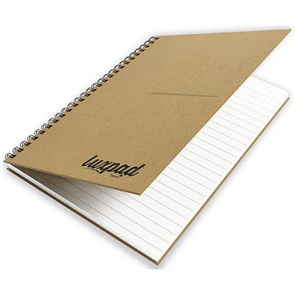 Silvine Luxpad Recycled Hardback Kraft Notebook, A5, Ruled & Perforated, 160 Pages