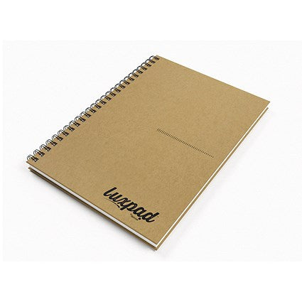 Silvine Luxpad Recycled Hardback Kraft Notebook, A5, Ruled & Perforated, 160 Pages