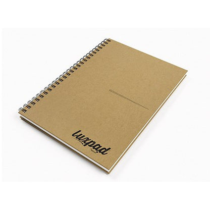 Silvine Luxpad Recycled Hardback Kraft Notebook, A5, Ruled & Perforated, 160 Pages