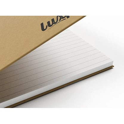 Silvine Luxpad Recycled Hardback Kraft Notebook, A5, Ruled & Perforated, 160 Pages