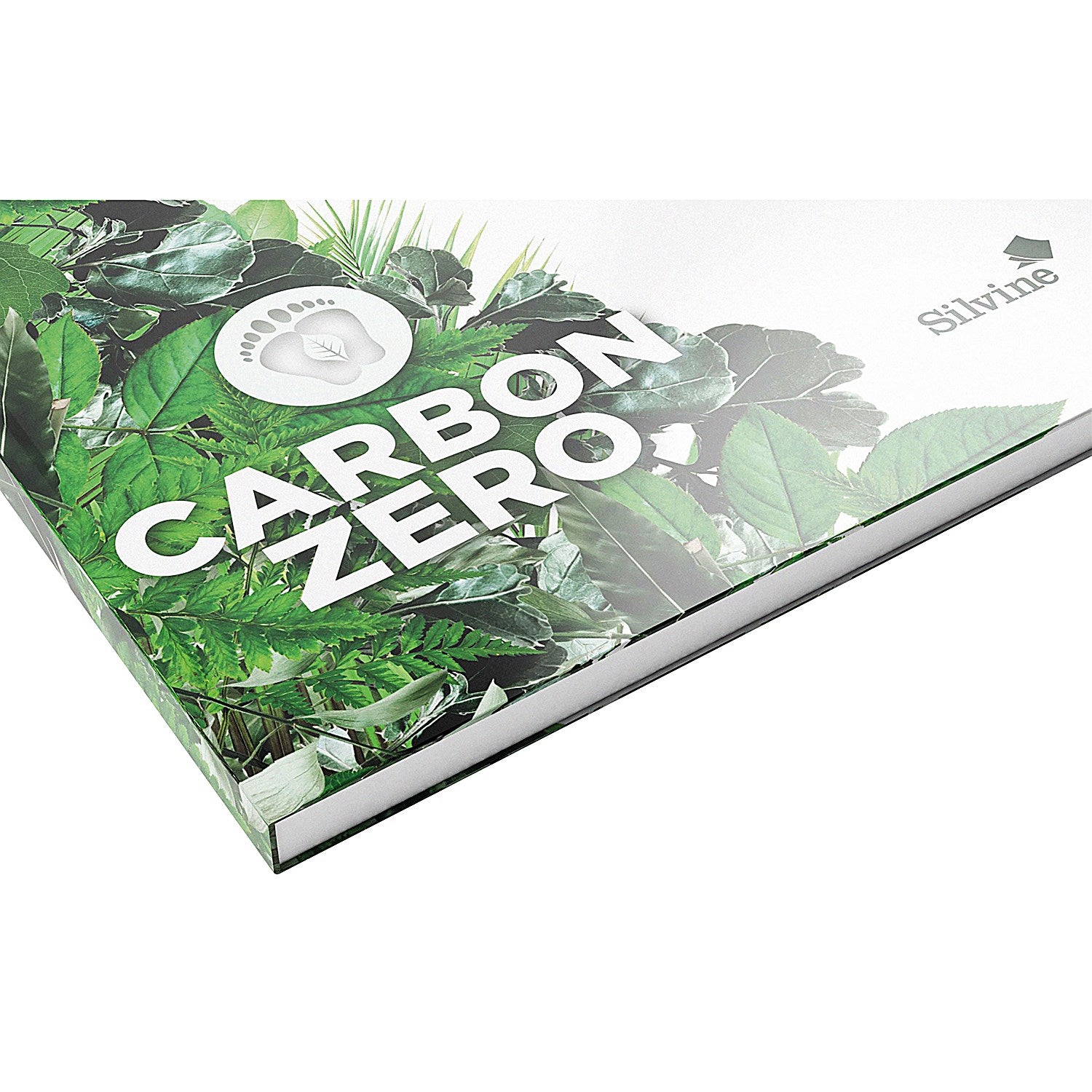 Silvine Carbon Zero Casebound Notebook, A4, Ruled, 120 Pages, White