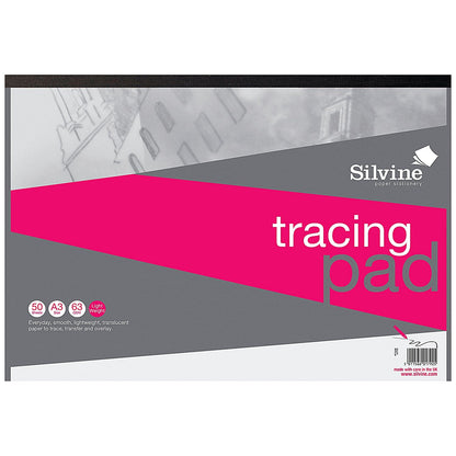 Silvine Everyday Tracing Pad, A3, 63gsm, 50 Sheets