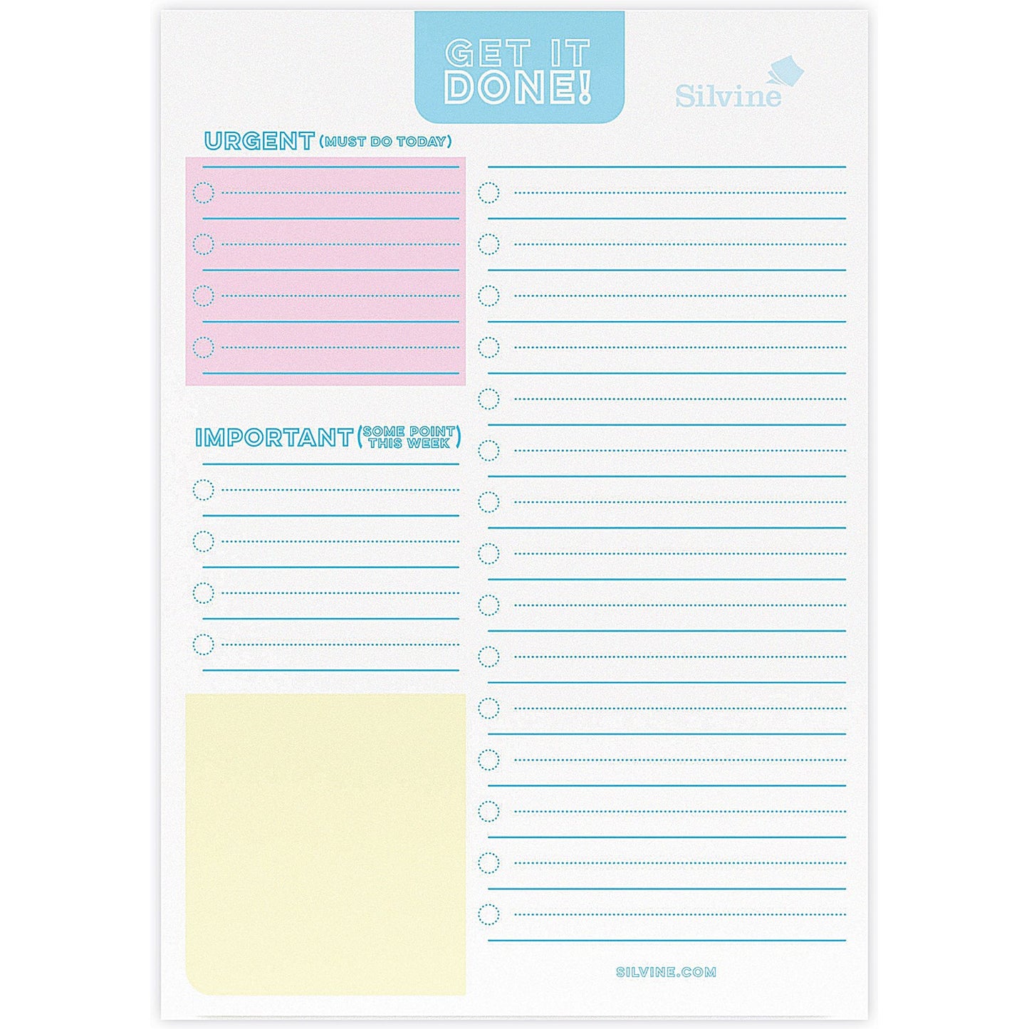 Silvine Luxpad Things To Do Desk Pad, A5, 60 Pages