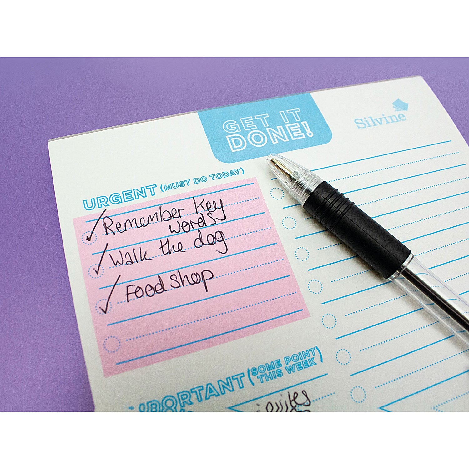 Silvine Luxpad Things To Do Desk Pad, A5, 60 Pages