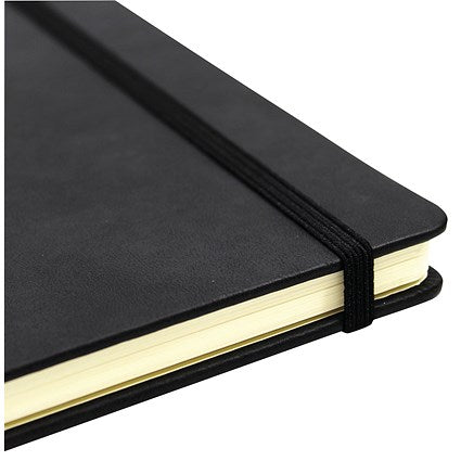 Silvine Casebound Executive Notebook, A5, Ruled, 160 Pages, Black