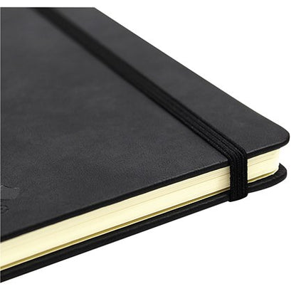 Silvine Casebound Executive Notebook, A4, Ruled, 160 Pages, Black