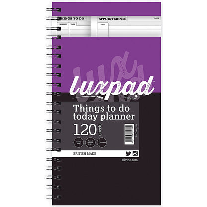 Silvine Luxpad Wirebound Things To Do Pad, Perforated, 280x150mm, 120 Pages