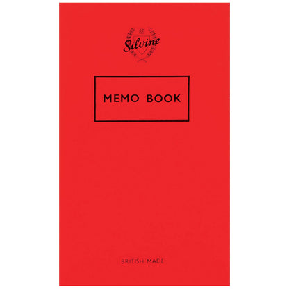Silvine Stapled Memo Book, 159x95mm, Ruled, 72 Pages, Red, Pack of 24