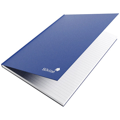 Silvine Casebound Notebook, A4, Ruled, 192 Pages, Blue, Pack of 6