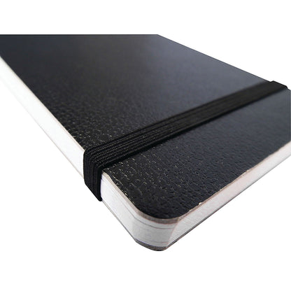 Silvine Casebound Pocket Notebook, 127x82mm, Ruled, 160 Pages, Black, Pack of 12