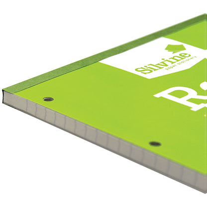 Silvine Recycled Refill Pad, A4, Ruled with Margin, 160 Pages, Green, Pack of 6