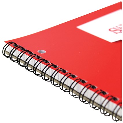 Silvine Student Wirebound Notebook, A4, Ruled, 120 Pages, Red, Pack of 12