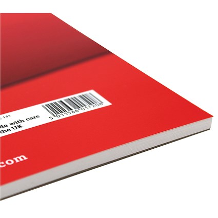 Silvine Student Wirebound Notebook, A4, Ruled, 120 Pages, Red, Pack of 12