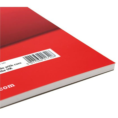 Silvine Student Wirebound Notebook, A4, Ruled, 120 Pages, Red, Pack of 12