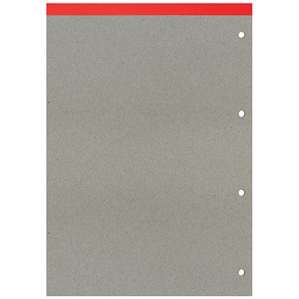Silvine Headbound Refill Pad, A4, Ruled with Margin, 160 Pages, Red, Pack of 6