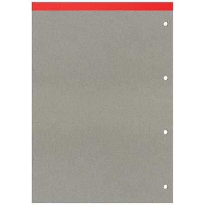 Silvine Headbound Refill Pad, A4, Ruled with Margin, 160 Pages, Red, Pack of 6