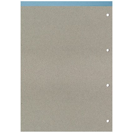 Silvine Headbound Refill Pad, A4, 6mm Ruled with Margin, 160 Pages, Blue, Pack of 6