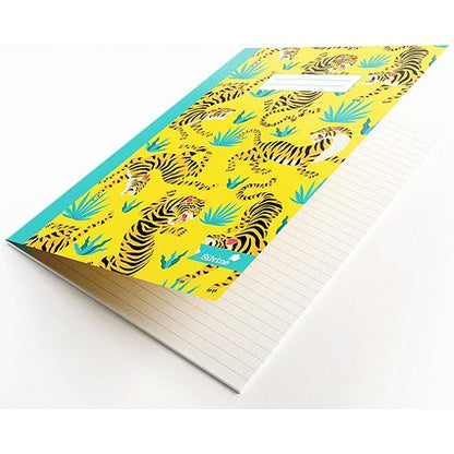 Silvine Casebound Notebook, A5, Ruled with Margin, 80 Pages, Assorted, Pack of 12
