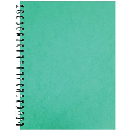 Silvine Luxpad Wirebound Notebook, A4, Ruled & Perforated, 200 Pages, Green, Pack of 6