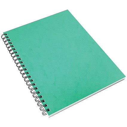 Silvine Luxpad Wirebound Notebook, A4, Ruled & Perforated, 200 Pages, Green, Pack of 6