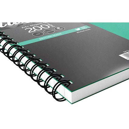 Silvine Luxpad Wirebound Notebook, A4, Ruled & Perforated, 200 Pages, Green, Pack of 6