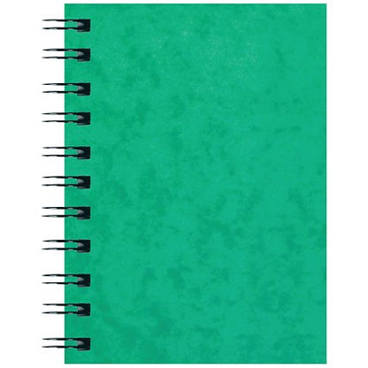 Silvine Luxpad Wirebound Notebook, A6, Ruled & Perforated, 200 Pages, Green, Pack of 12