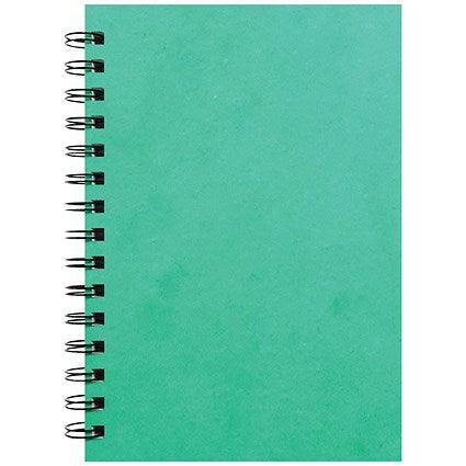 Silvine Luxpad Wirebound Notebook, A5, Ruled & Perforated, 200 Pages, Green, Pack of 6