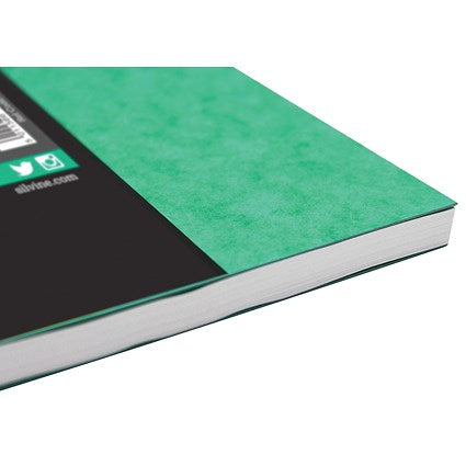 Silvine Luxpad Wirebound Notebook, A5, Ruled & Perforated, 200 Pages, Green, Pack of 6