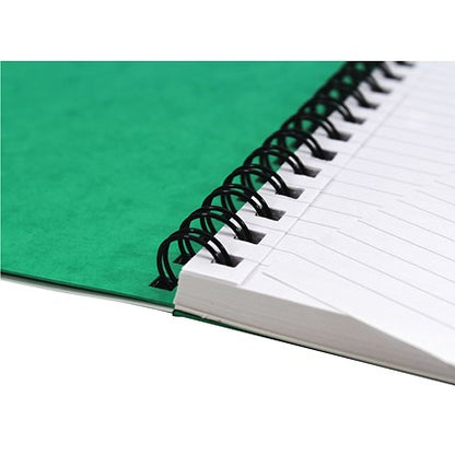 Silvine Luxpad Wirebound Notebook, A5, Ruled & Perforated, 200 Pages, Green, Pack of 6