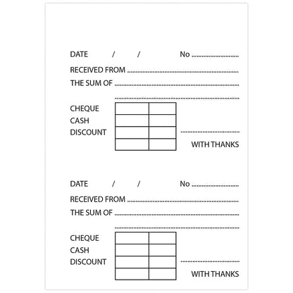 Silvine Duplicate Receipt Book, 100 Sets, 105x148mm, Pack of 12
