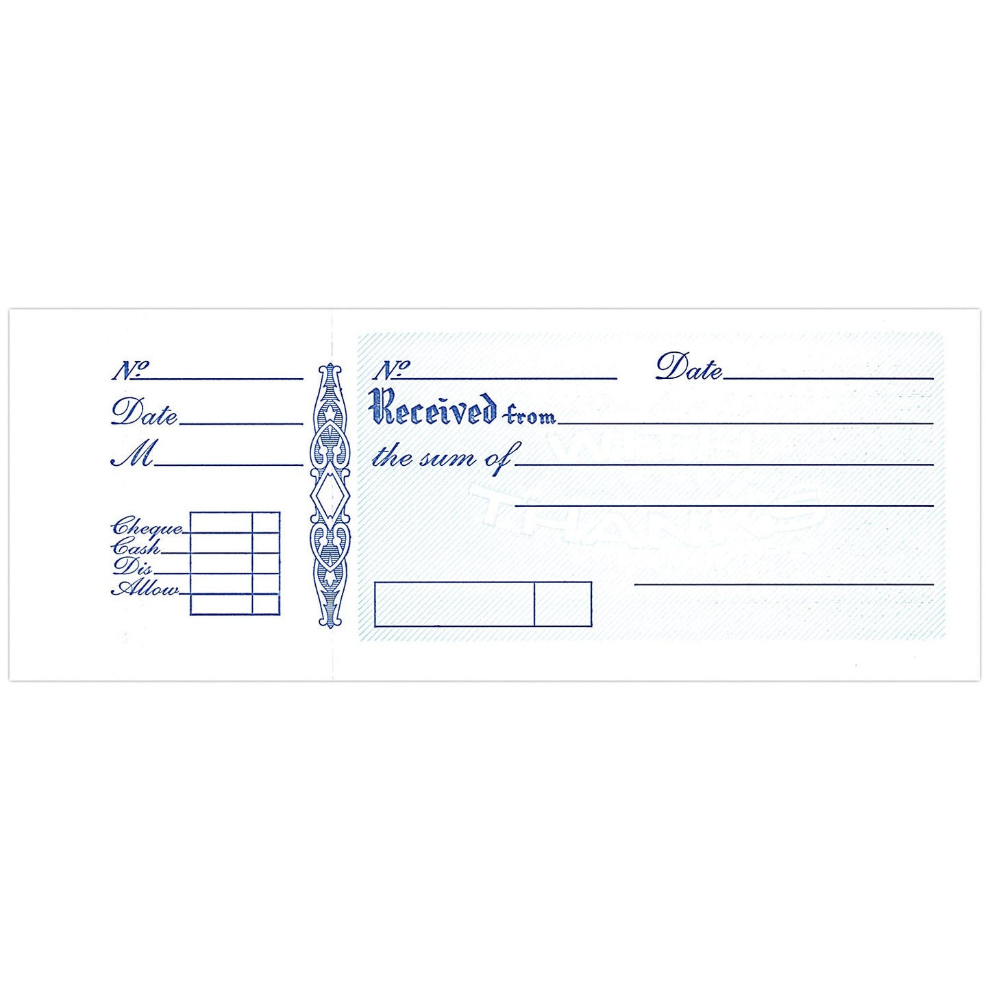 Silvine Receipt Book with Counterfoil, 100 Sets, 80x202mm, Pack of 36