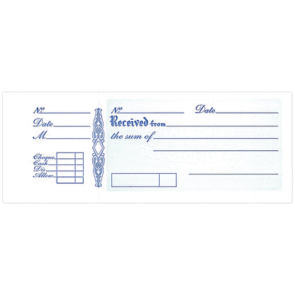 Silvine Receipt Book with Counterfoil, 100 Sets, 80x202mm, Pack of 36