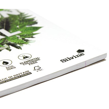 Silvine Carbon Neutral Notebook, A4, Ruled & Perforated, 120 Pages, White, Pack of 5