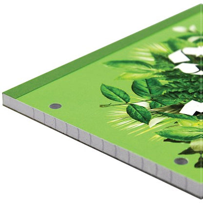 Silvine Premium Recycled Wirebound Notebook, A4, Ruled & Perforated, 120 Pages, Green, Pack of 5