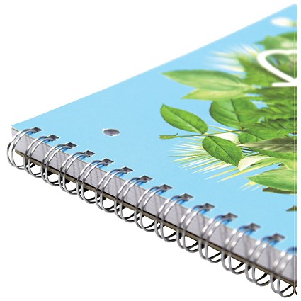 Silvine FSC Certified Wirebound Notebook, A4, Ruled & Perforated, 160 Pages, Blue, Pack of 5