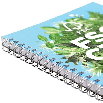 Silvine FSC Certified Wirebound Notebook, A5, Ruled & Perforated, 160 Pages, Blue, Pack of 5