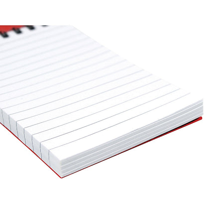 Silvine Wirebound Pocket Notepad, 127x76mm, Ruled, 192 Pages, Red, Pack of 12