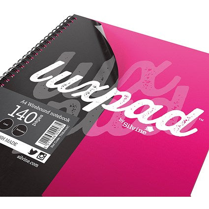 Silvine Luxpad Wirebound Notebook, A4, Ruled & Perforated, Assorted Colours, Pack of 6