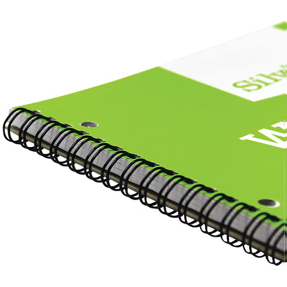 Silvine Recycled Wirebound Notebook, A4, Ruled, 104 Pages, Green, Pack of 12