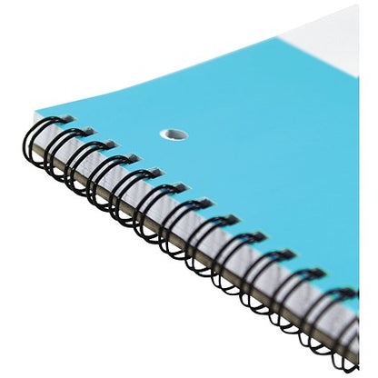 Silvine FSC Certified Wirebound Notebook, A4, Ruled & Perforated, 160 Pages, Blue, Pack of 5