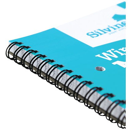 Silvine FSC Certified Wirebound Notebook, A5, Ruled & Perforarted, 160 Pages, Blue Pack of 5
