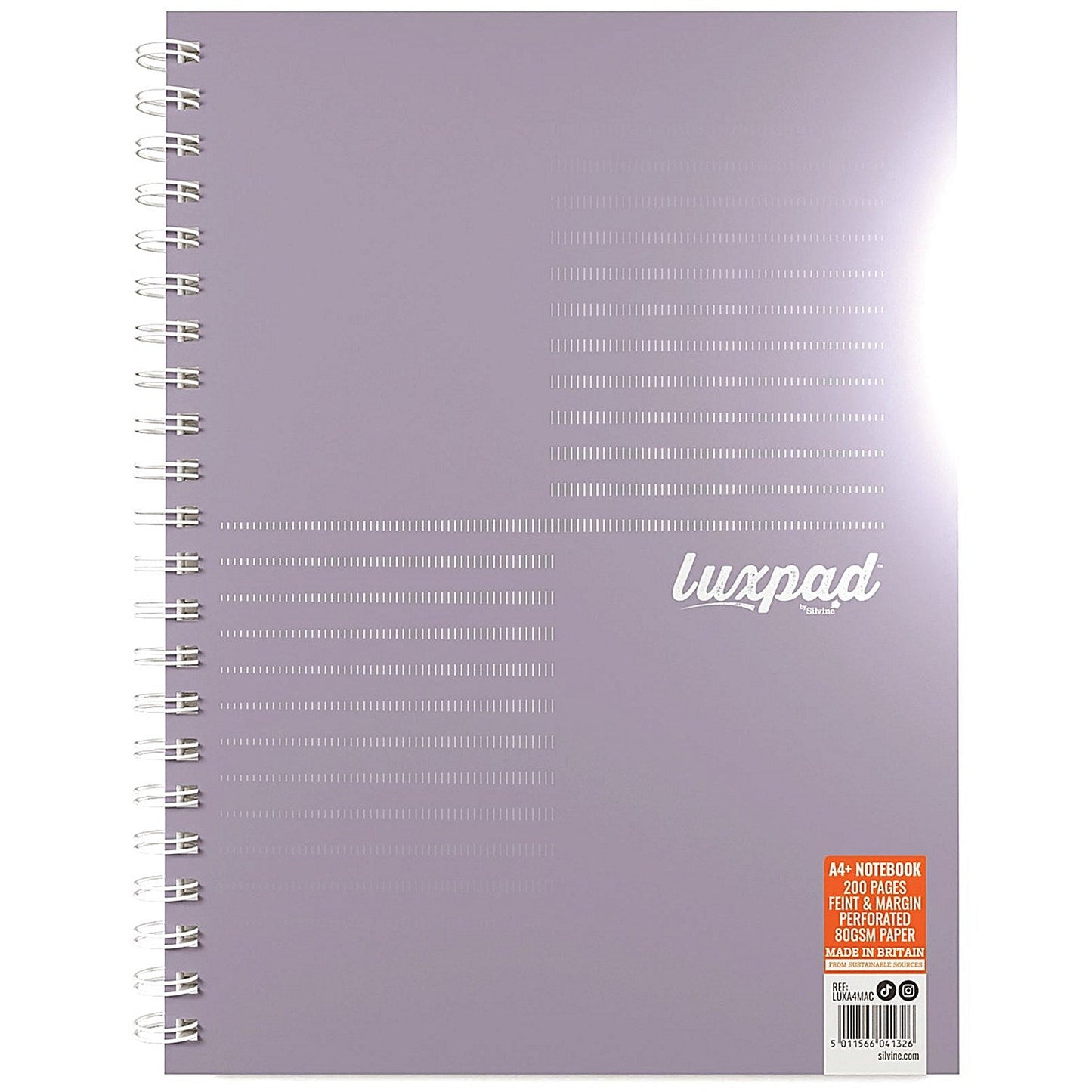 Silvine Luxpad Metallic Wirebound Notebook, A4+, Ruled with Margin, 200 Pages, Assorted, Pack of 3