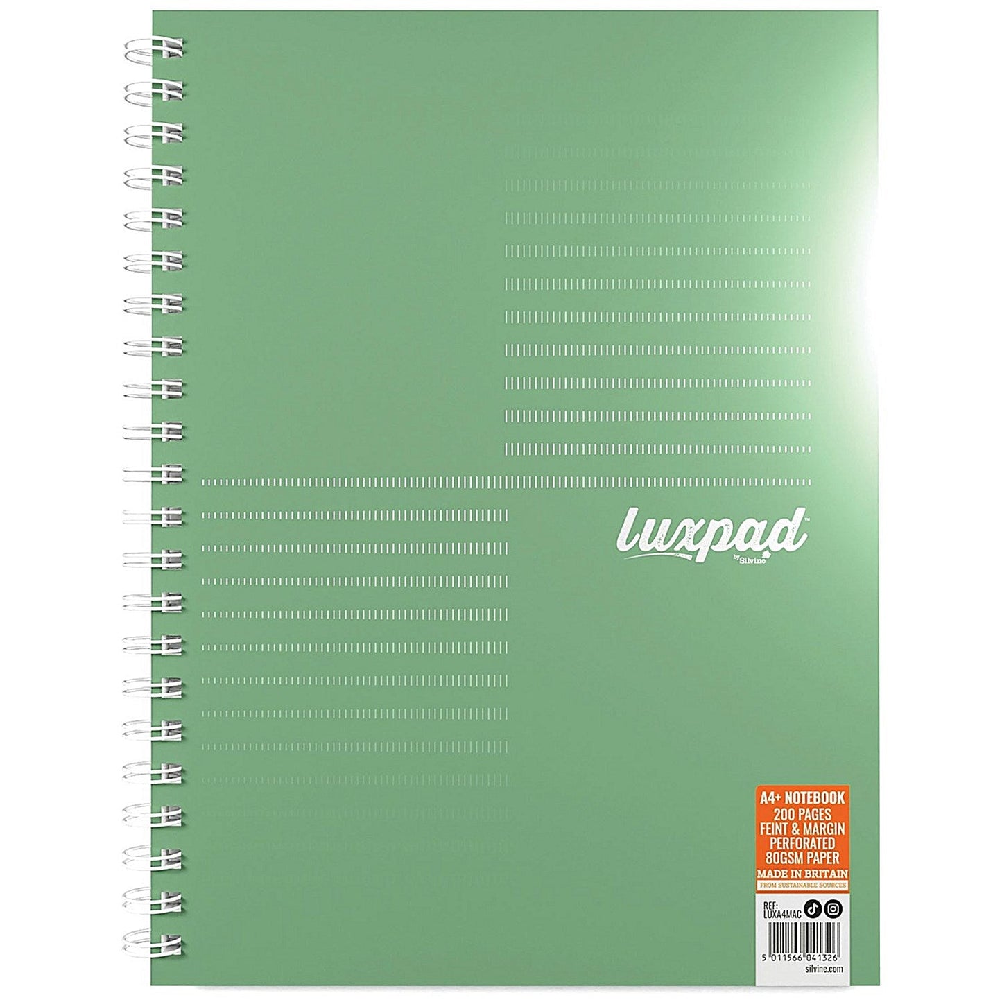 Silvine Luxpad Metallic Wirebound Notebook, A4+, Ruled with Margin, 200 Pages, Assorted, Pack of 3