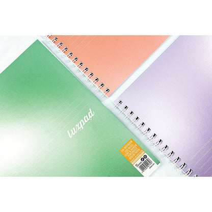 Silvine Luxpad Metallic Wirebound Notebook, A4+, Ruled with Margin, 200 Pages, Assorted, Pack of 3