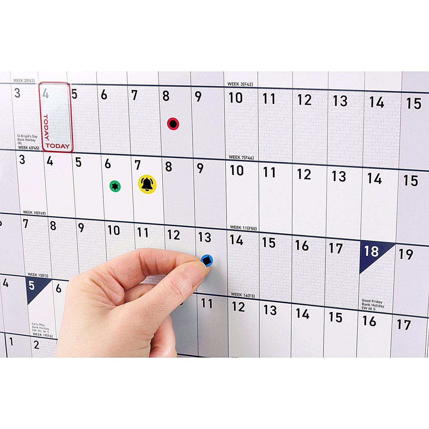 Sasco Year Planner, Mounted, 915x610mm, 2026 Easy2Order : SY64577