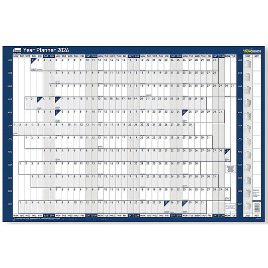 Sasco Year Planner, Unmounted, 915x610mm, 2026