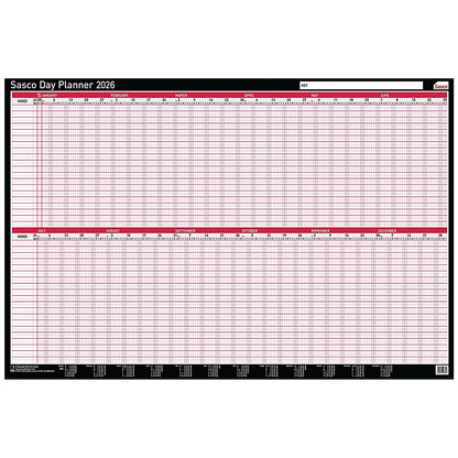 Sasco Day Planner, Mounted, 915x610mm, 2026