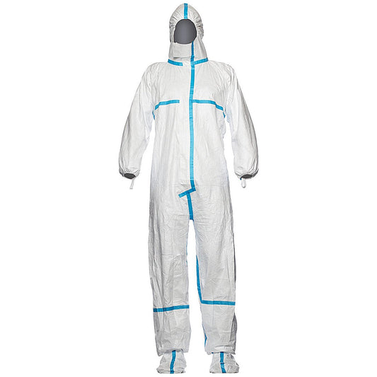 Tyvek 600 Plus Coveralls Comes With Socks, White, 2XL Easy2Order : TBS600SOCKXXL