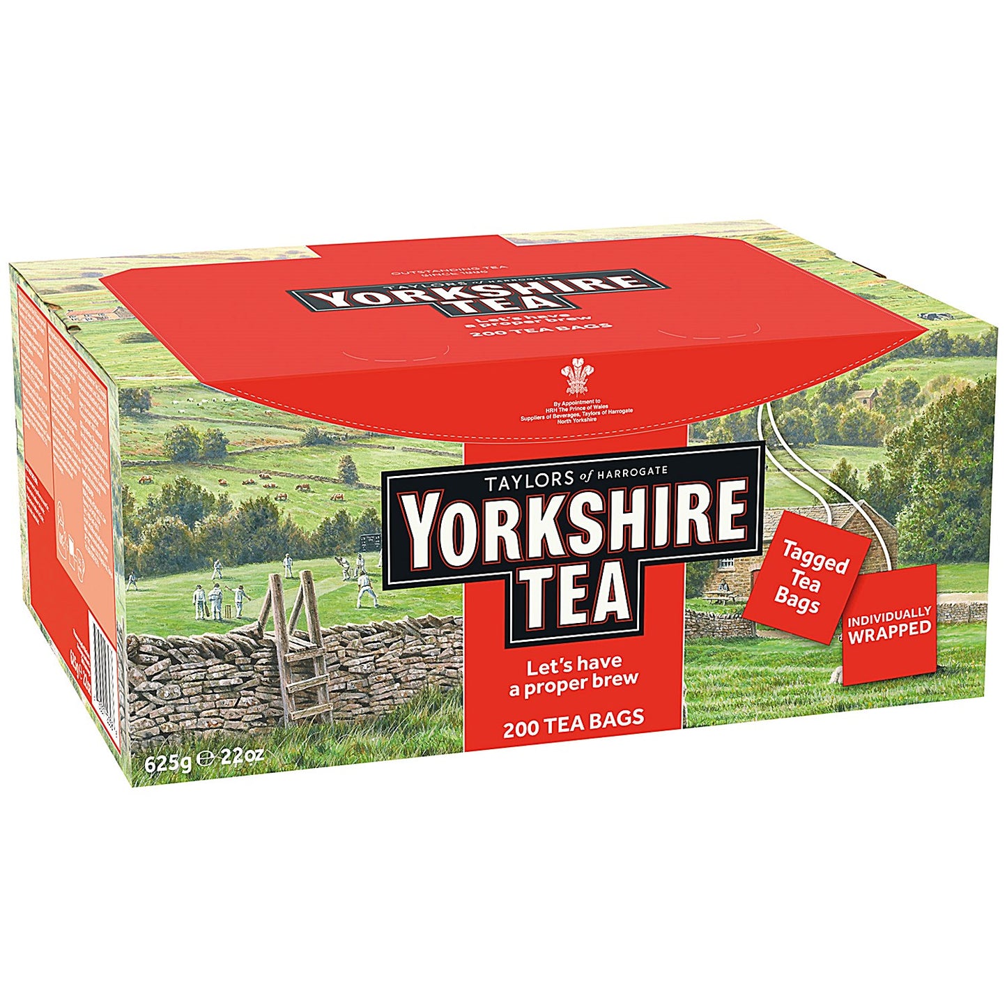 Yorkshire Tea Tagged and Enveloped Tea Bags, Pack of 200
